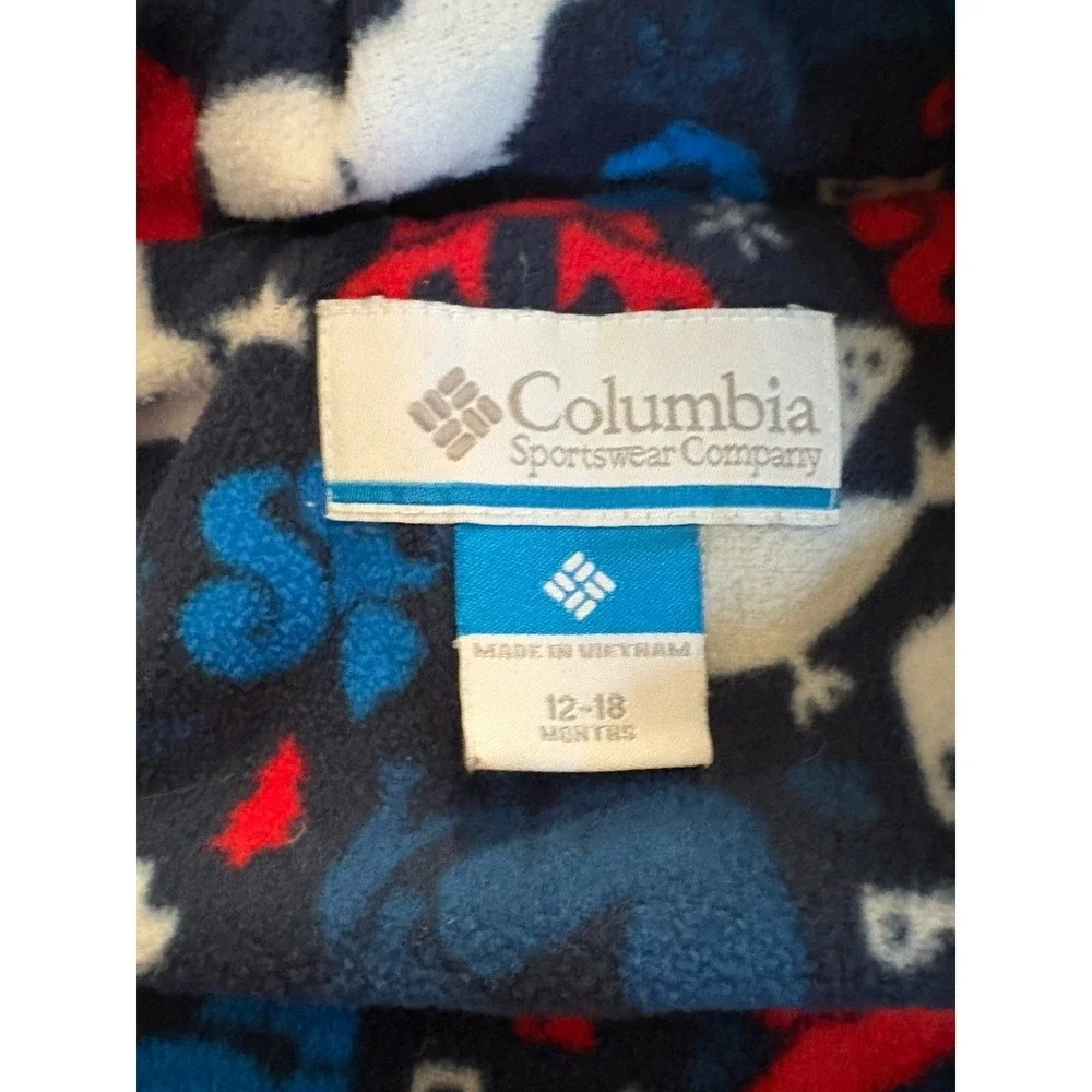 Columbia 12-18M Infant Hooded Bunting Snowsuit Blue One Piece Winter Coat